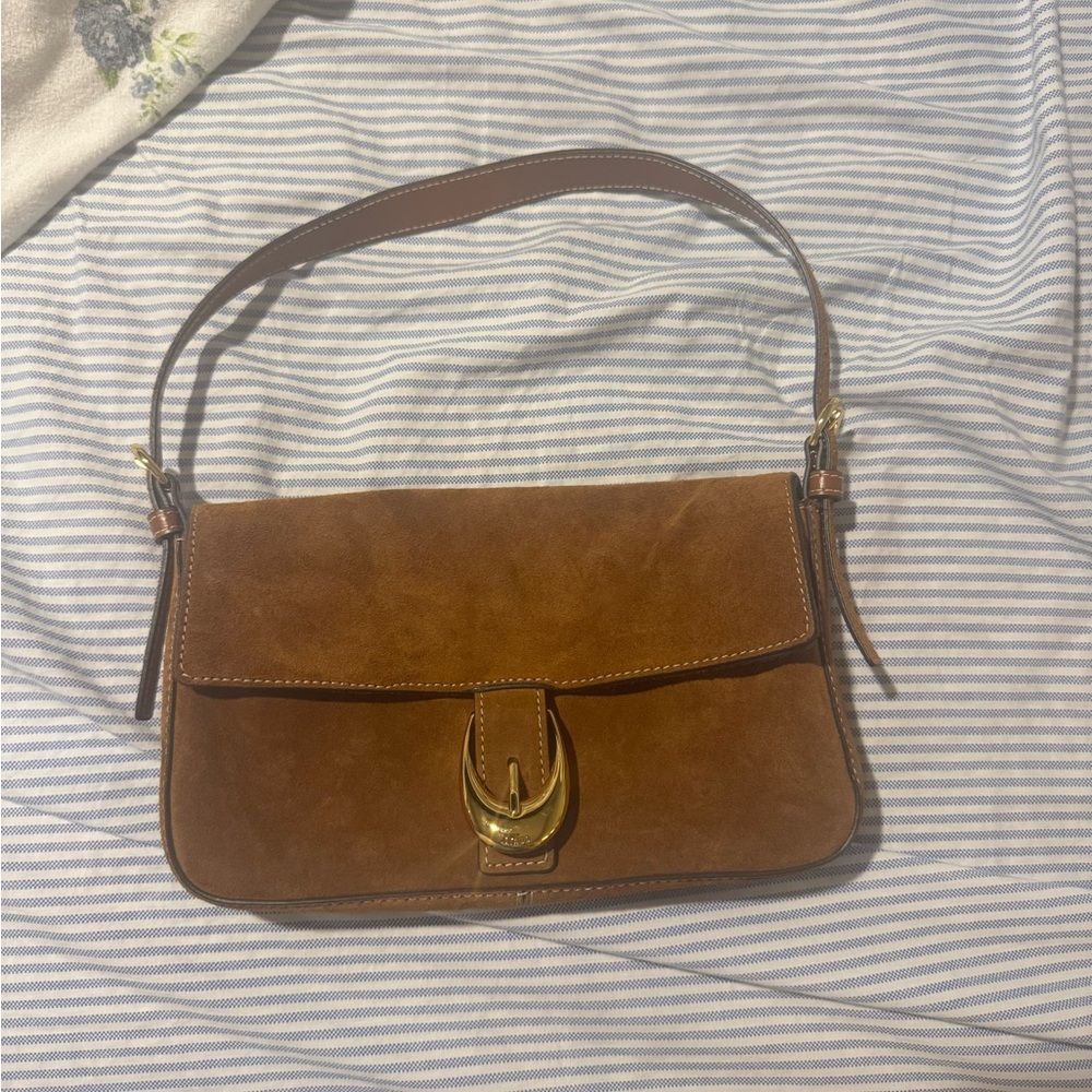 Brown suede Shoulder Bag staud